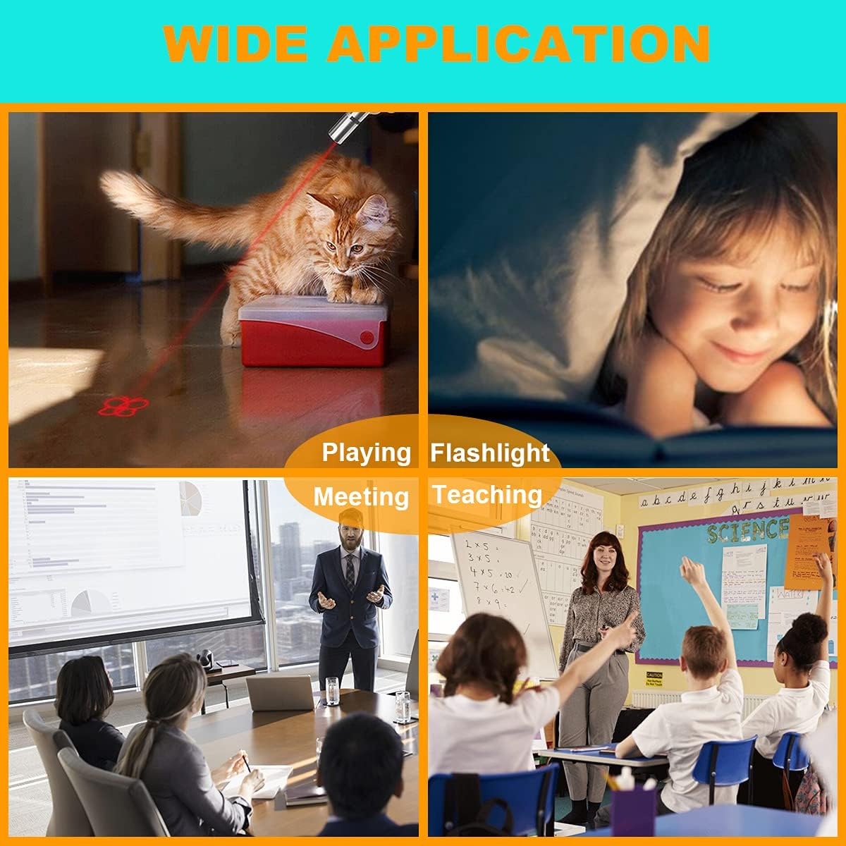 IVVTRYI Laser Pointer Cat Toys for Indoor, Rechargeable, 7 Adjustable Wand Red Light Pet Interactive Cat Mouse Toys to Keep Busyfor Kitten Dog Chase Play ﻿