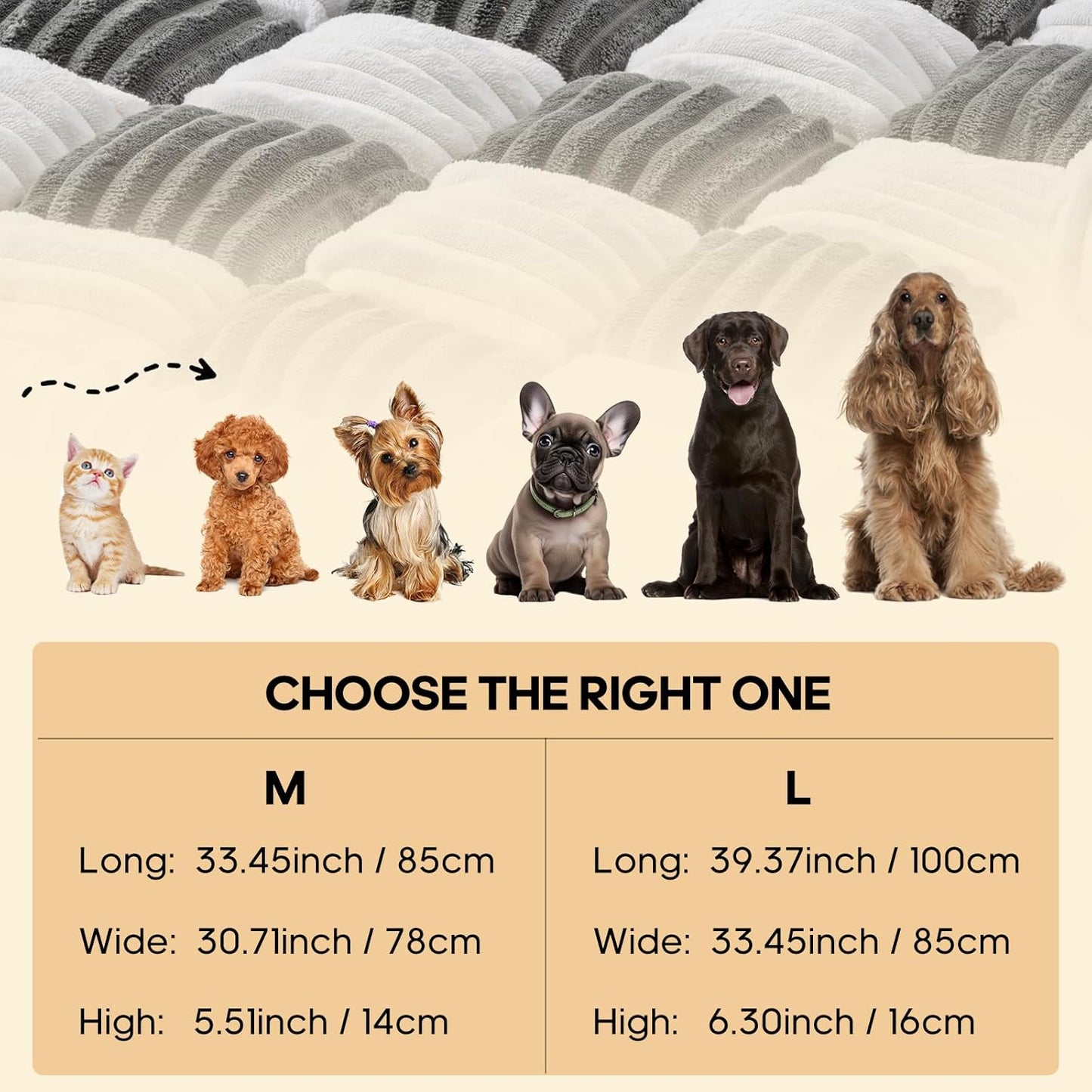 Dog Couch Bed, Thick Flannel Dog Couch Cover Protector, Washable Pet Couch Covers for Sofa, Non-Slip Couch Covers for Dogs, Pet Bed Mat for Couch (Grey, M-33.45 x 30.71 inch)