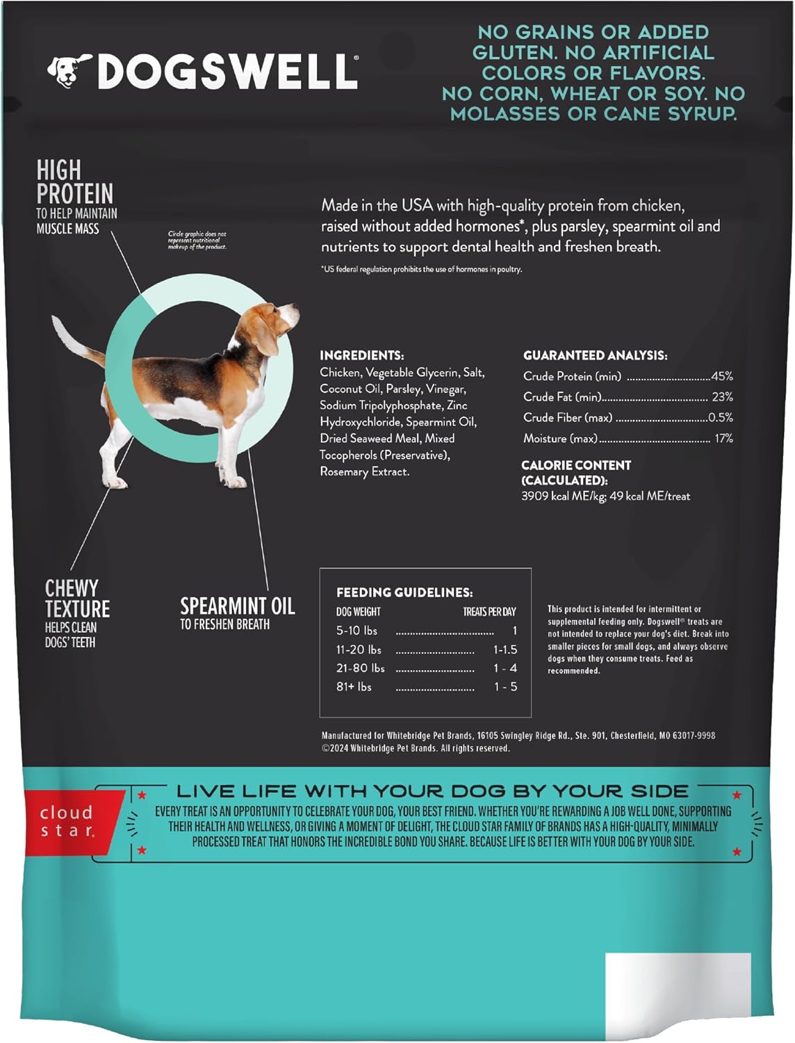 DOGSWELL Dental Chicken Jerky 12 Ounce