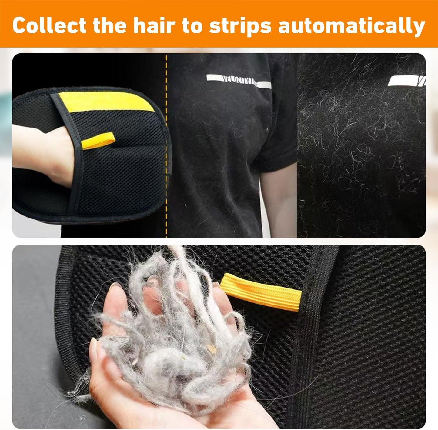 Electrostatic Pet Hair Remover Glove,Pet Hair Removal Gloves for Pet Hair,Home UseReusable Cat & Dog Hair Remover for Couch, Furniture, Carpet, Curtain(2pcs)