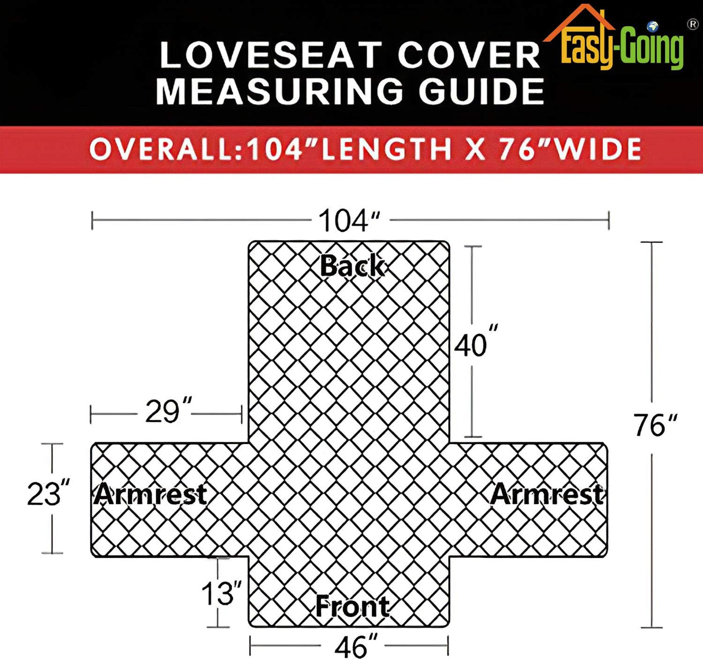 Easy-Going Reversible Loveseat Couch Cover for 2 Cushion Couch Sofa Cover for Dogs Water Resistant Furniture Protector with Foam Sticks Elastic Straps for Pet (Loveseat, Chocolate/Ivory)