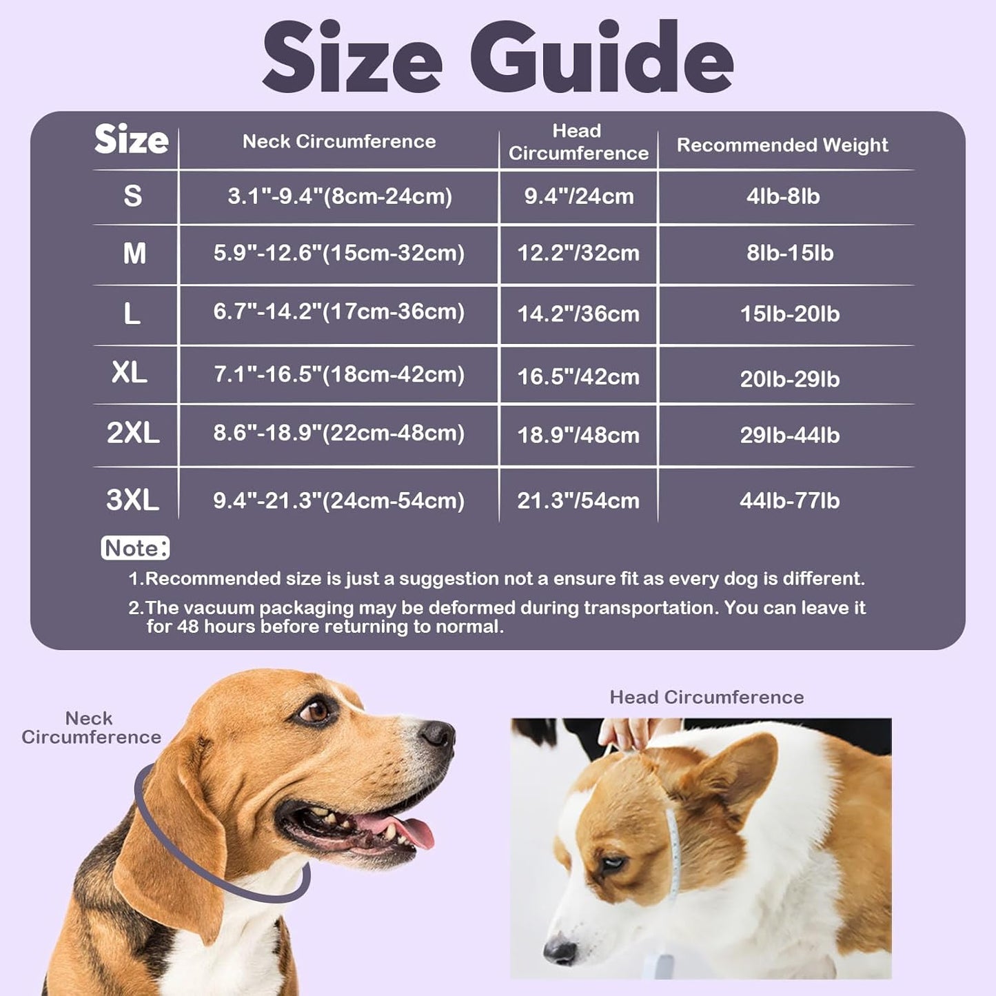 IDOMIK Dog Recovery Collar, Waterproof Soft Dog Cone After Surgery, Comfy Protective Elizabethan Collar Alternative for Dogs Cats, Adjustable Pet Neck Donut Cone Anti-Licking Biting Wounds,Grey,3XL