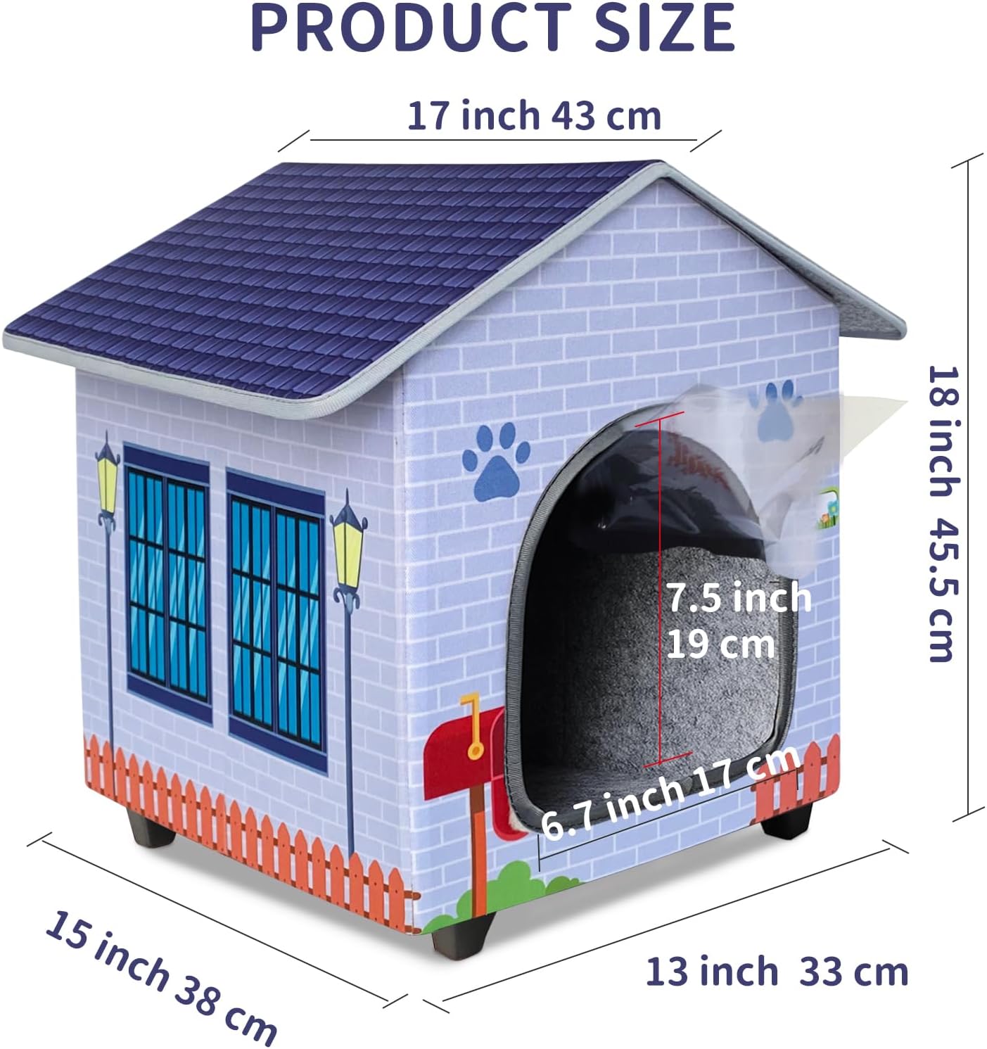 Elevated Cat Houses for Indoor/Outdoor Covered Kitten Beds Feral Cat Shelter Hideaway Bed Easy to Assemble