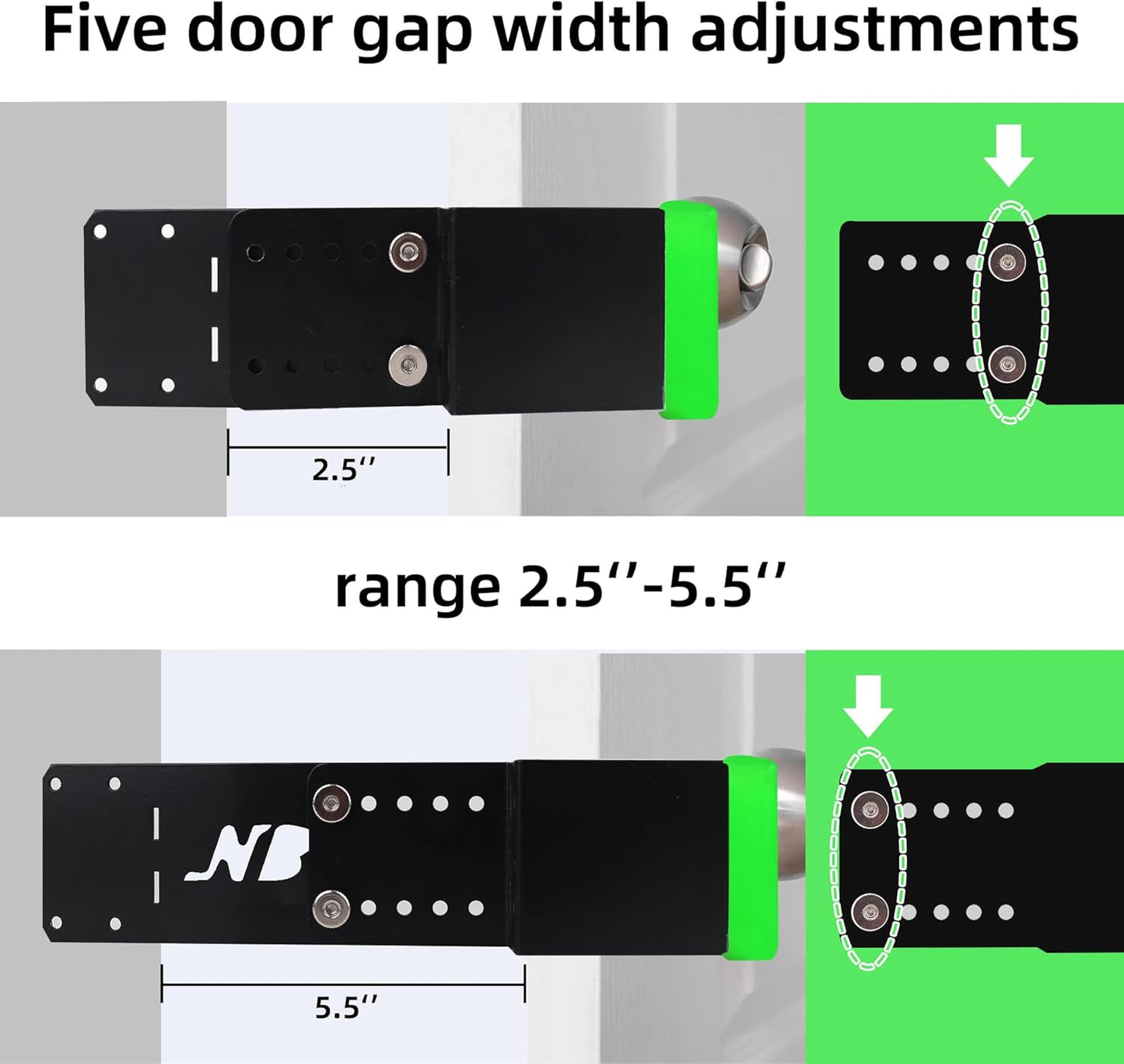 Cat Door Latch, Door Prop for Cats Keep Dogs Out of Cat Feeding Station & Litter Box, Cat Door Stopper with Silicone Anti-Collision Pad, Pet Door Interior Door Alternative, Steel Black 2 Packs