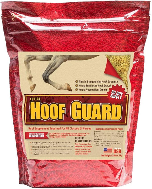 Equine Hoof Guard 10 lb, Concentrated Hoof Supplement, 32 mg. of Biotin
