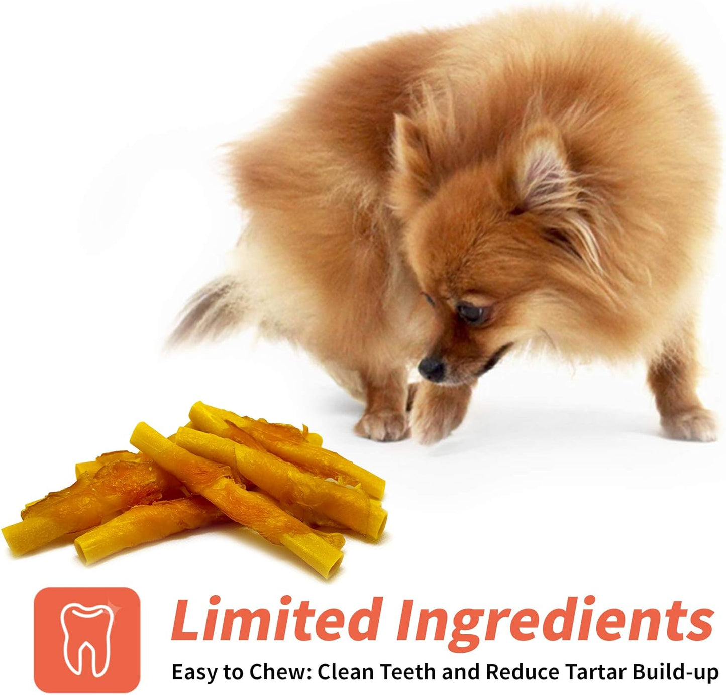 Chicken Wrapped Dog Bone Treat Sticks with Turmeric, Easy to Digest, Non-Rawhide Soft Chicken Cheese Dog Chew Treats 15pcs/Pack (Medium 4.5" 15pcs/Pack x 3packs)