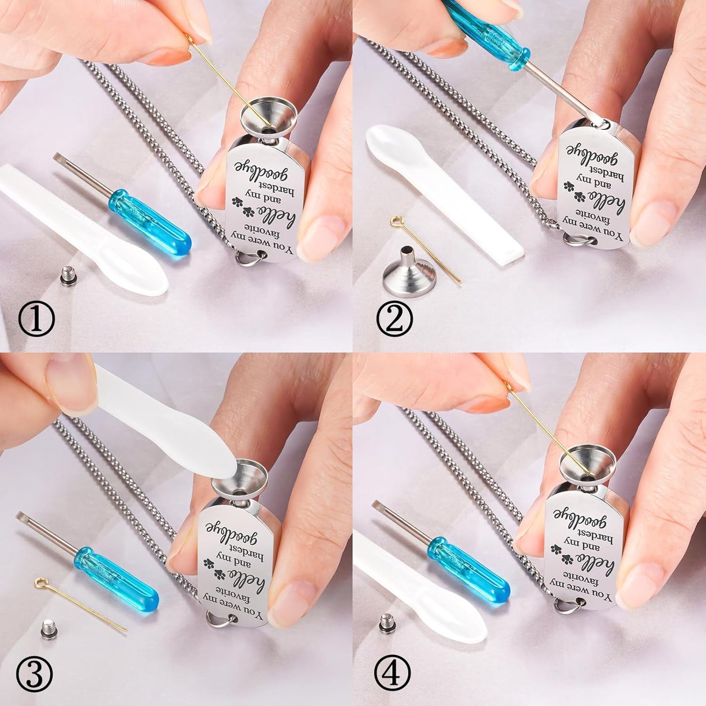 abooxiu Cremation Jewelry for Ashes Urn Necklace for Ashes Memorial Dog Ashes Necklace Cremation Necklace Pet Keepsake Necklace Pawprint Ashes Holde Necklace