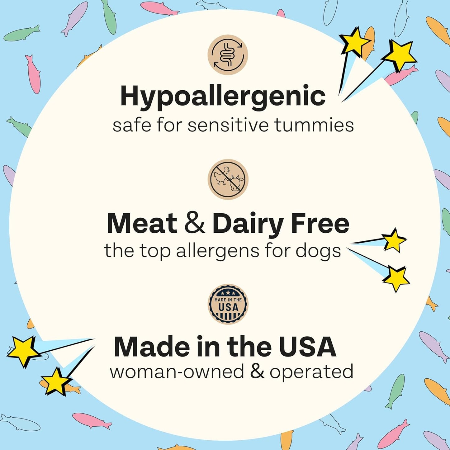 Chippin Giftable Soft Dog Treat | Wild-Caught Fish & Pumpkin Jerky for Dogs | Dog Birthday, Adoption, No Chicken, Grain-Free, Hypoallergenic | Made in USA, 4-Pack