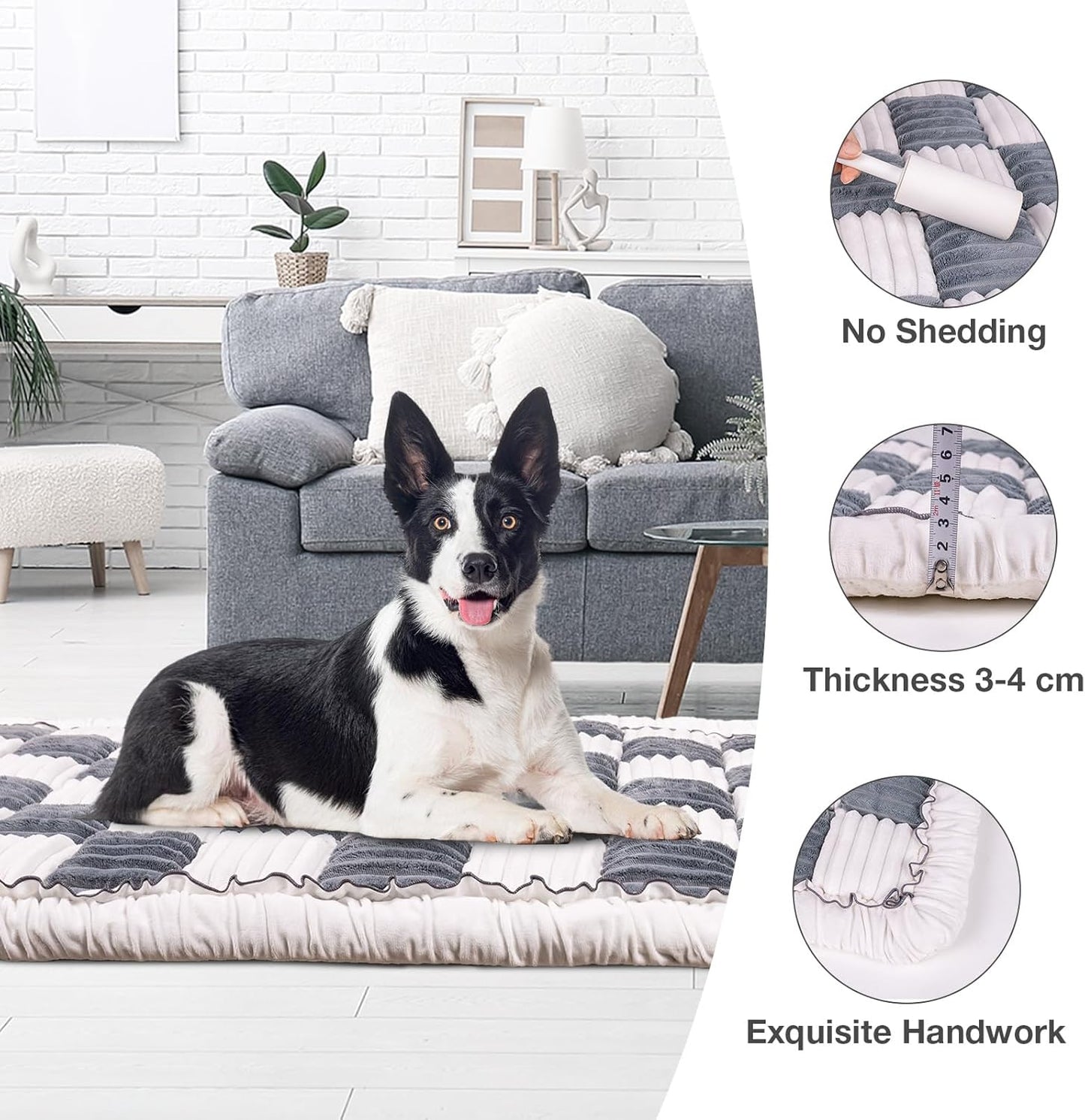 Dog Couch Cover Protector, Dog Bed Mat for Couch Washable Pet Bed Cover, Large Dog Blanket Pet Friendly Sofa Cover, Blue-Grey, 27 * 82 ''