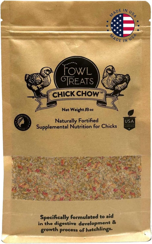Naturally Fortified Chick Chow - Naturally Fortified Supplemental Nutrition Suitable for Chicks, Contains USA Grown Ingredients – 8oz