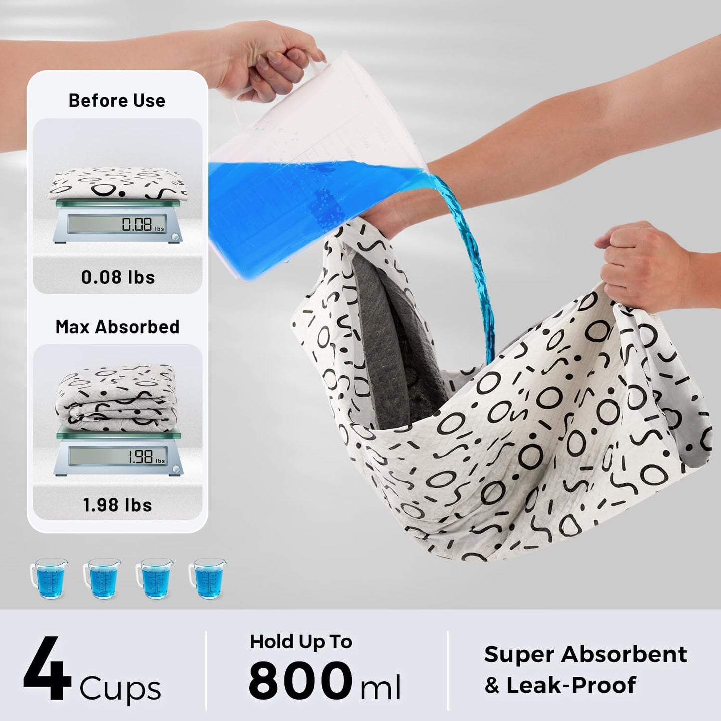 Charcoal Puppy Pee Pads for Dogs, 22"x22" 100 Counts + 2 Extra Health Monitoring Pads - Disposable Dog Potty Training Pads, Odor-Control, Super Absorbent & Leak-Proof