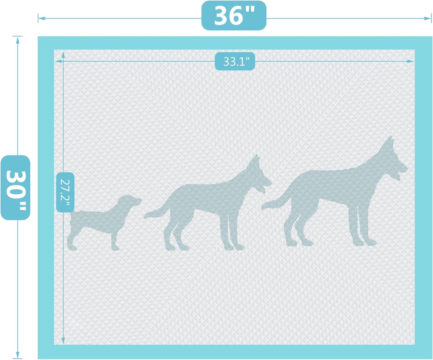 Extra Large Pet Training and Puppy Pads Pee Pads for Dogs 30"x36" Super Absorbent & Leak-Proof, 30 Count