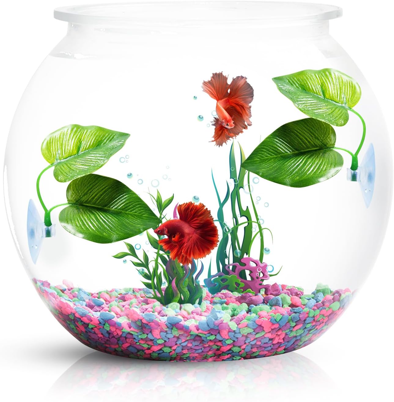 CousDUoBe 4 Pack Betta Fish Leaf Pad Improves Betta's Health by Simulating The Natural Habitat - Natural, Organic, Comfortable Rest Area for Fish Aquarium