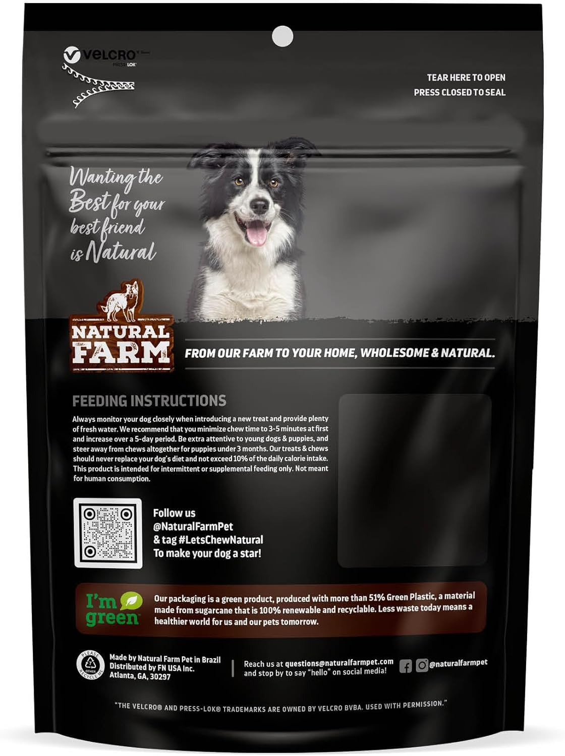 Natural Farm Power Beef Sticks Dog Chews (6”, 5-Pack), 2-in-1 Power Chews: Premium Bully Cheek Wrapped in Beef Esophagus for Double Chewing Time, Promotes Dental Health, Great for Medium Dogs