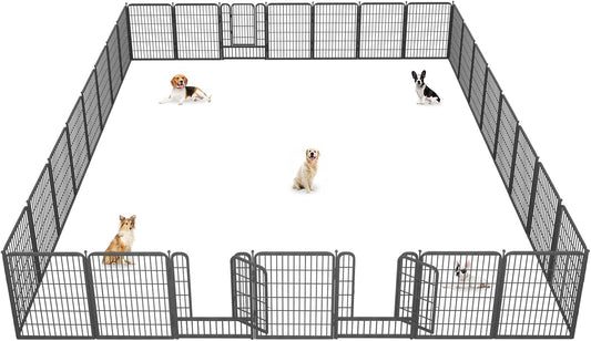 Dog Playpen 40" Height 30 Panels Portable Pet Fence Outdoor for Yard Indoor Dog Pen Outdoor for Medium/Small Animals, Large Pet Puppy Playpen Heavy Duty Pet Fence for RV Camping, Yard
