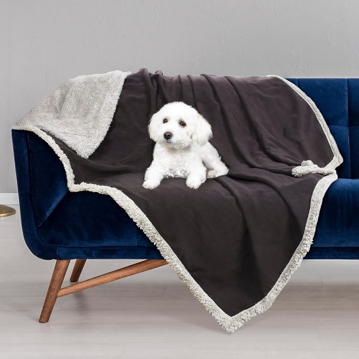 Kritter Planet Waterproof Dog Blanket, Reversible Water Proof Pet Blanket for Couch, Bed & Car, Washable Couch Covers for Medium Dogs - Protects Furniture from Fur, Dirt, and Accidents