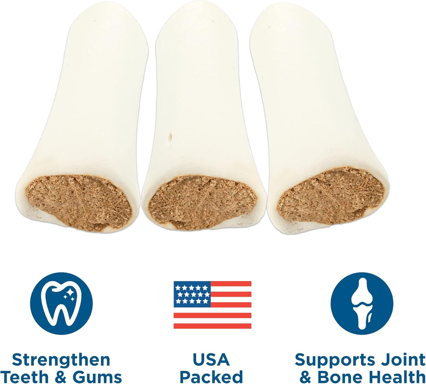 Best Bully Sticks 5-6 Inch Bully Filled Shin Bones for Dogs - 5 Count (Pack of 1) - Easily Digestible, Long-Lasting, Refillable Treat