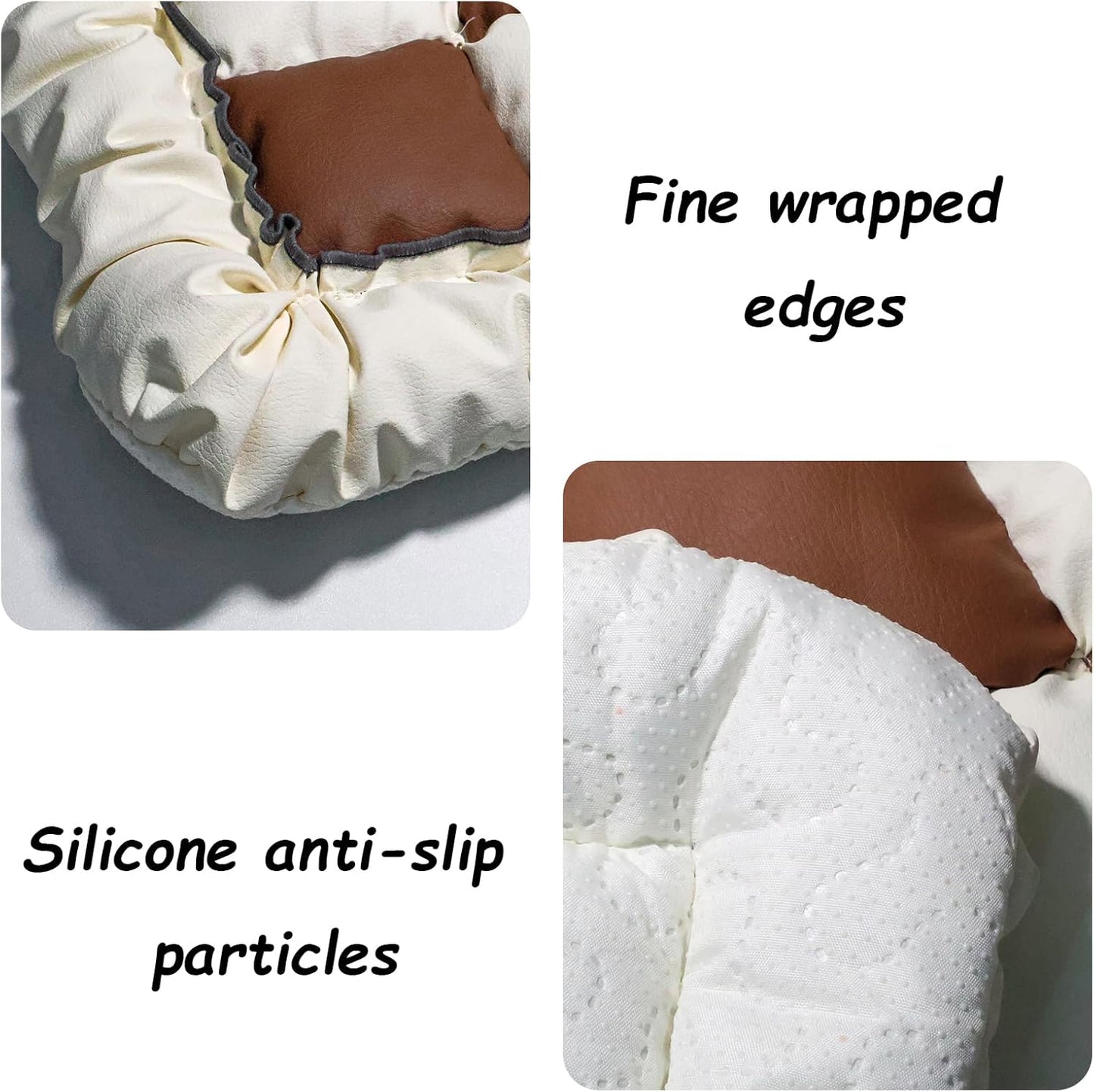 Dog Bed Mat for Car Back Seat，Waterproof Backseat Pet Bed Pad，Non-Slip Dog Car Seat Cover，Leather Pet Cushion Fit for Backseat Extenders and Trucks SUV (Black, 24.8x54 inch)