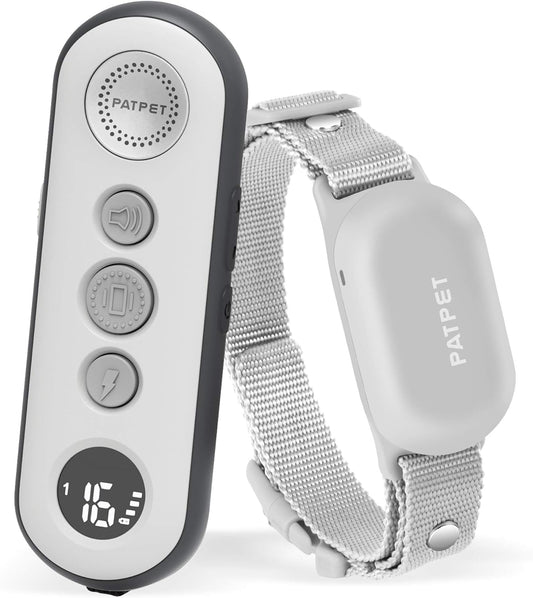 PATPET Dog Training Collar with Remote - Electric Dog Shock Collars for Small Medium Large Dogs, 3 Adjustable Safe Modes Rechargeable Waterproof E Collar for Dogs (8-120 lbs)