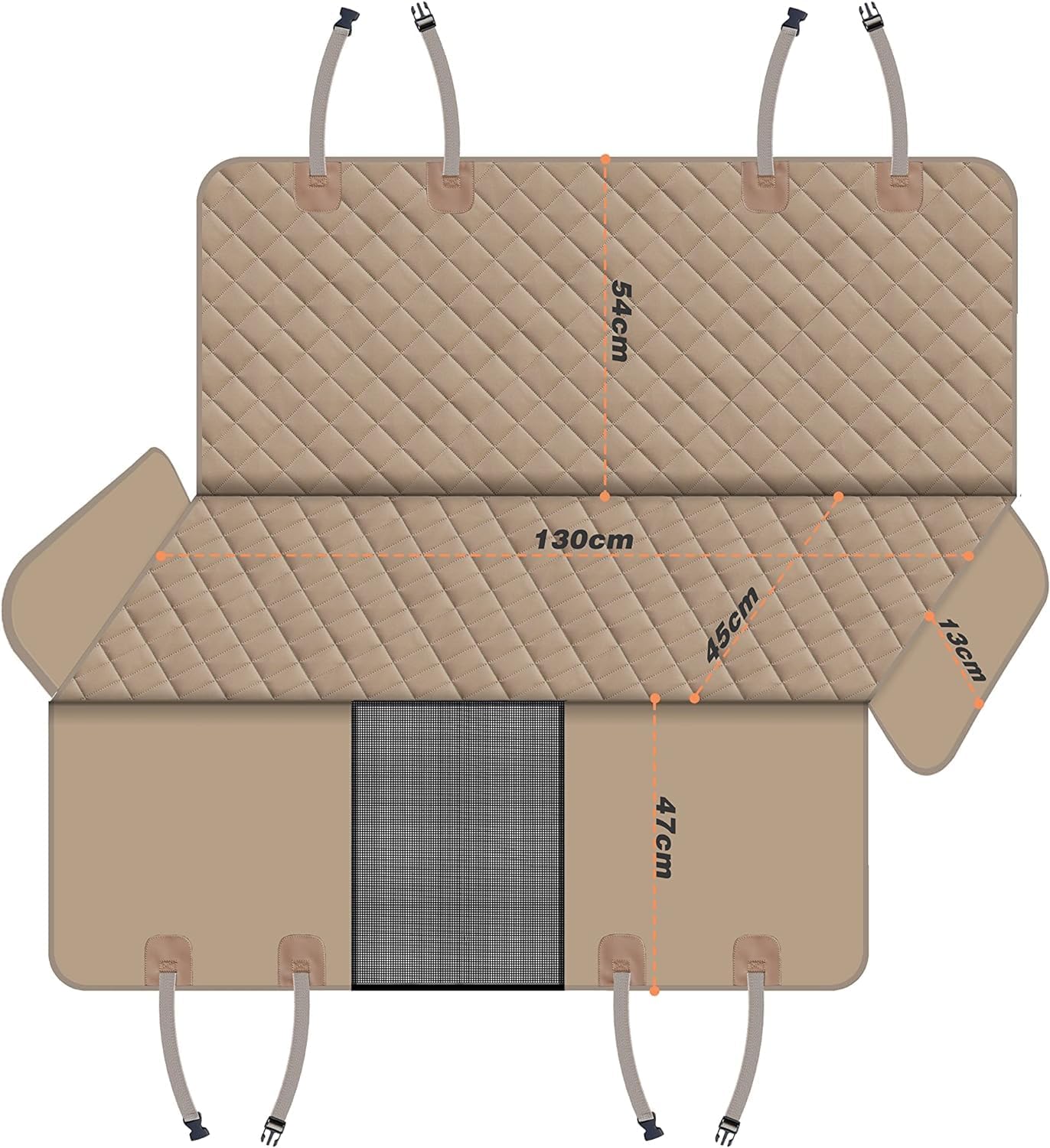 GXT Dog Back Seat Cover Protector for Cars SUV and Trucks with Mesh Window, Scratchproof Nonslip and Waterproof Material