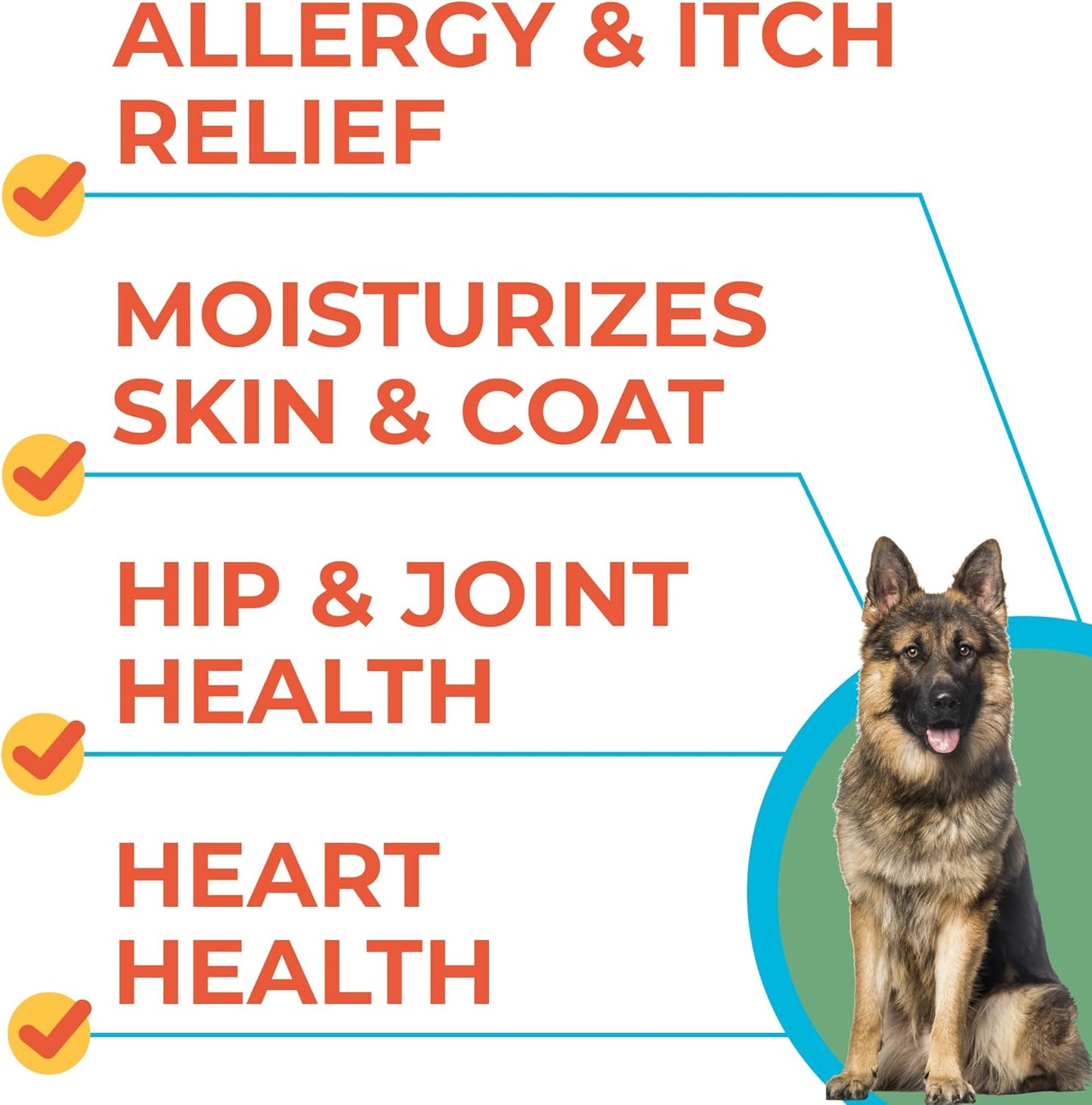 Omega 3 Fish Oil for Dogs Bundle - Skin&Coat Chews - Dry&Itchy Skin Relief + Allergy Support - EPA&DHA Fatty Acids - Natural Salmon Oil Chews Promotes Heart, Hip&Joint Support -360 Chews - Made in USA