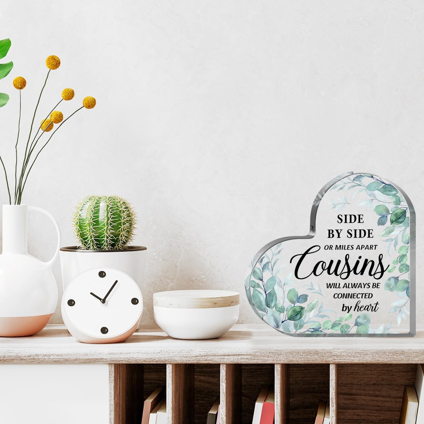 Cousin Gifts for Women, Cousin Birthday Gifts for Women, Heart Acrylic Gifts for Cousins, Best Cousin Ever Gifts, Cousin Birthday Gifts for Cousin Sister, Best Cousin Gifts for Christmas Weddings