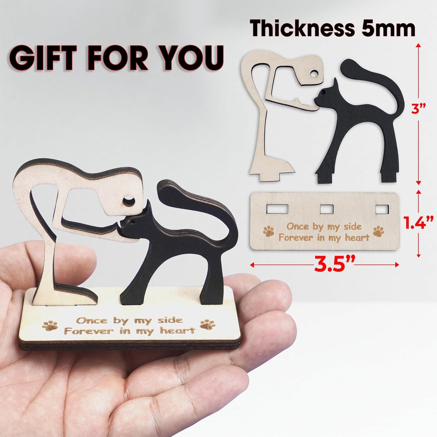 6'' DIY Cat on Moon Memorial Suncatcher, Personalized Name Cat Sympathy Ornament Window Hanging, Ideas Gift for Loss of Pet Passing Away, Remembrance Keepsake for Pet Lovers SCC-B2-6-03