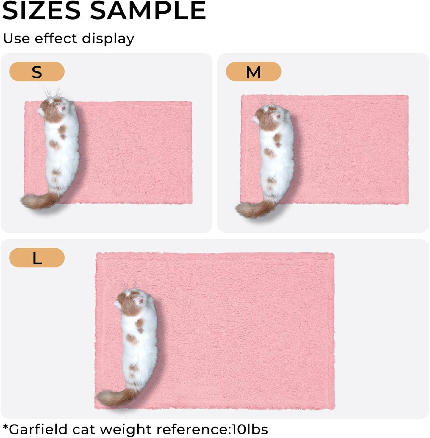 Luciphia 1 Pack 3 Calming Dog Blanket Fluffy Premium Fleece Pet Blankets Soft Sherpa Throw for Dogs Puppy Cat Beige/Pink/HazeBlue Medium (30" x20")