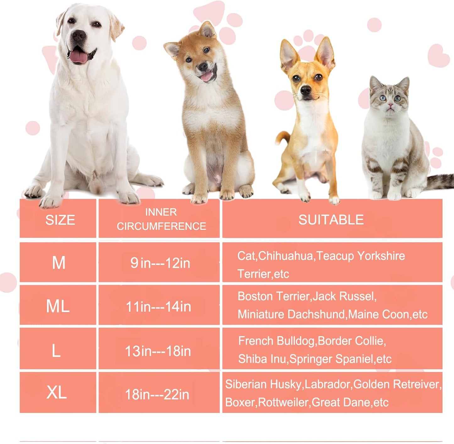 Inflatable Dog Cone Collar for Large Medium Small Dogs, Soft Dog Donut Collar Adjustable Recovery Cone for Pets After Surgery, Extra Enhanced Anti-Licking Guard Shield (Strawberry Print, Medium)