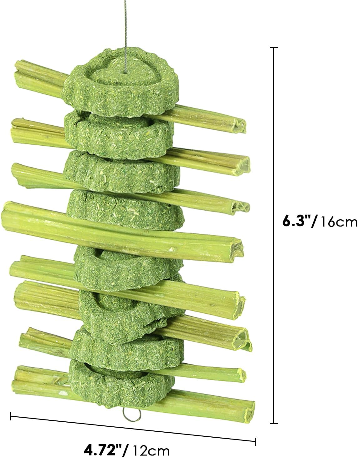 53pcs Rabbit Chew,Rabbit Enrichment Toys from Various Natural Ingredients Such as Apple Wood, Carrots, and Timothy Grass, Suitable for Small Pets Such as Hamsters Totor Guinea Pigs (Part D)