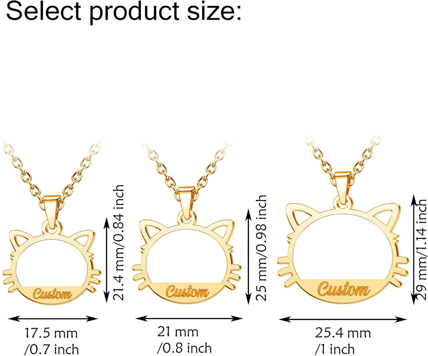 CharmSStory Personalized Photo Necklaces Custom Engraved Name Necklace Memory Keepsake Picture Necklace Pendant Customized Gifts for Women Men