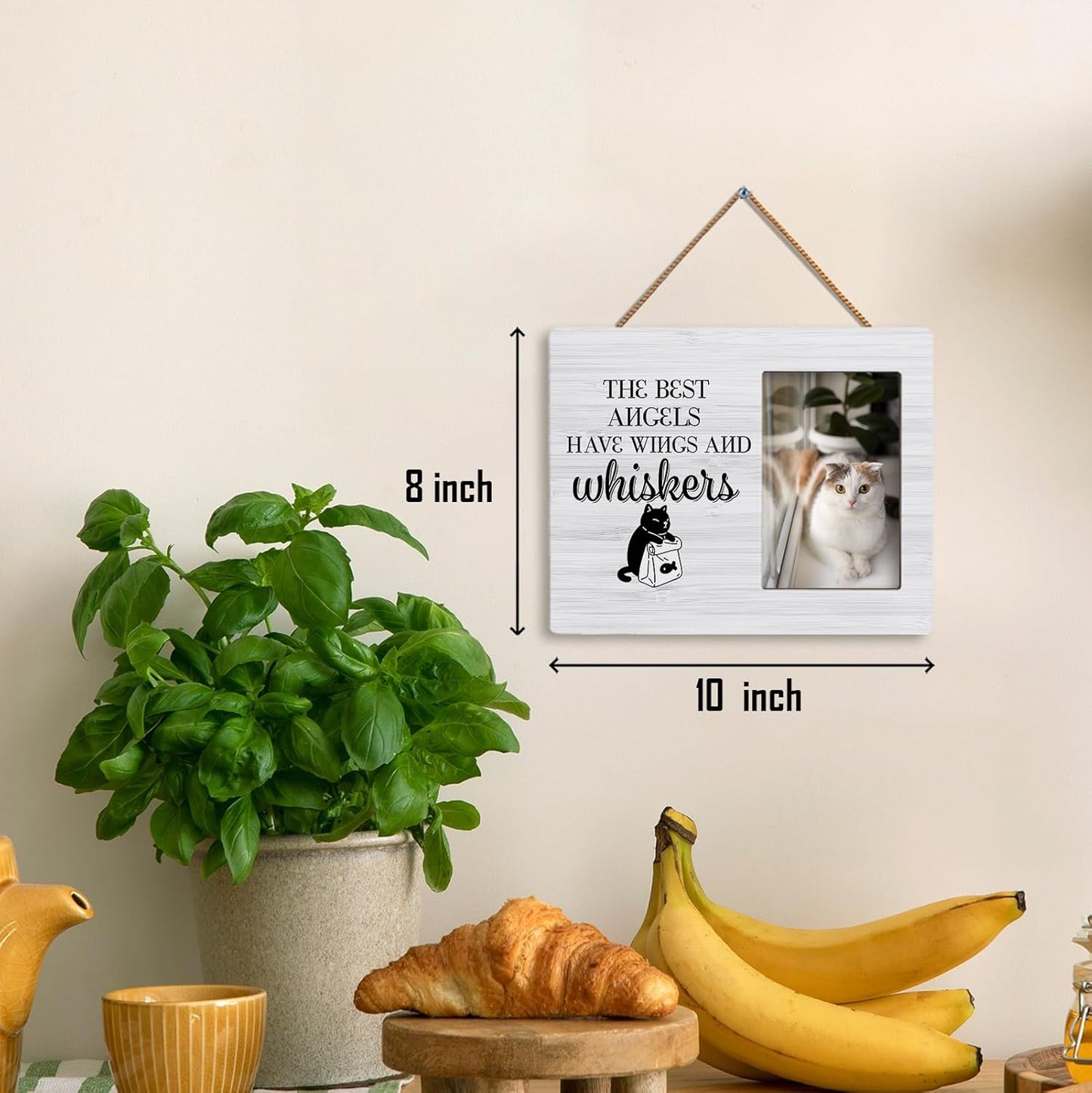 HIWX Cat Memorial Picture Frame, Cat Frames For Pictures Memorial, Cat Pet Remembrance Gifts Picture Photo Frames, Cat Memorial Gifts, Pet Cat Picture Photo Frame 4x6