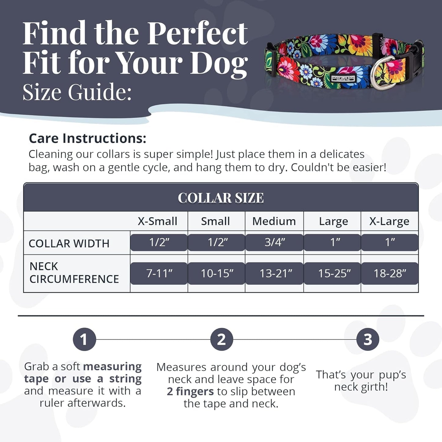 Lucky Love Dog - Easy Click Buckle Dog Collar with Leash Set Combo, Durable & Comfortable for Male & Female Dogs, Pet Collar for Small to Large Dogs, Secure Fit - Bailey Combo, Small