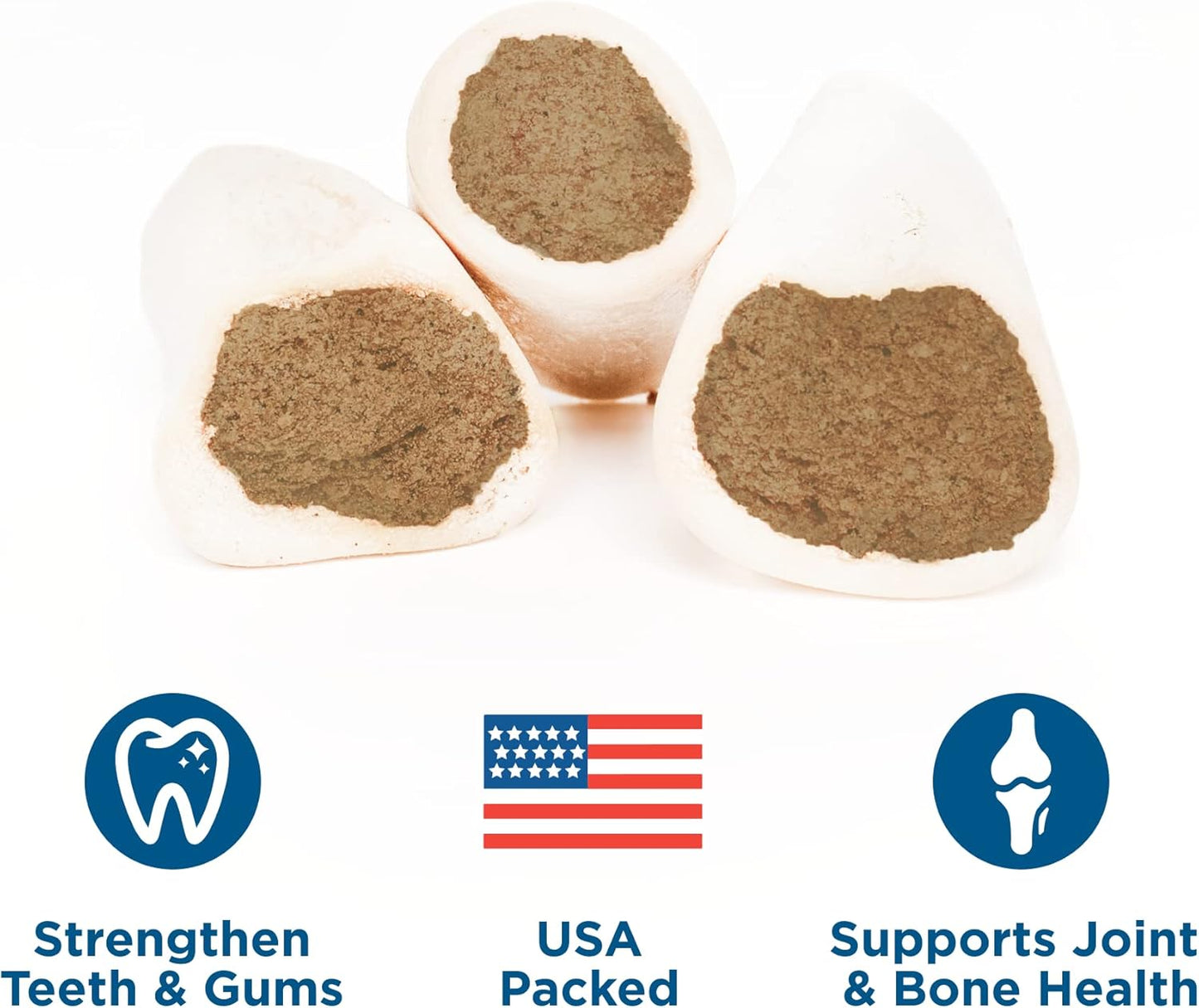 Best Bully Sticks 5-6 Inch Peanut Butter Filled Shin Bones for Dogs - 5 Count (Pack of 1) - Easily Digestible, Long-Lasting, Refillable Treat