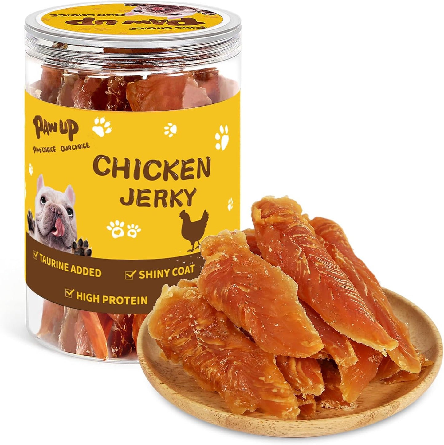 PAWUP Chicken Jerky Dog Treats, Human Grade Chicken Tender, All Natural High Protein Jerky for Dog, Rawhide-Free, No Artificial Flavors, 12.5 oz