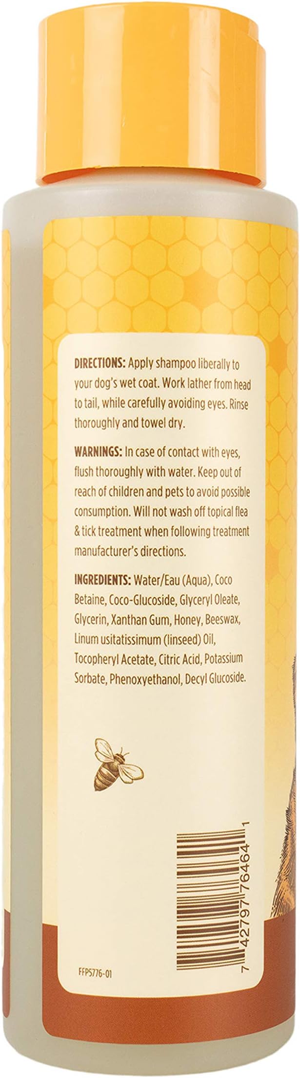 Burt's Bees for Pets Shed Control Shampoo for Dogs with Omega-3 and Vitamin E, 99.7% Natural Origin Formulas, Dog Cleanser for Reducing Shedding - Deshedding Canine Wash, 2pk, 16 oz