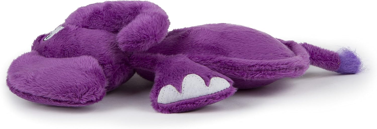 Hear Doggy Flatties with Chew Guard Technology Dog Toy, Elephant, Purple, Large (58547)