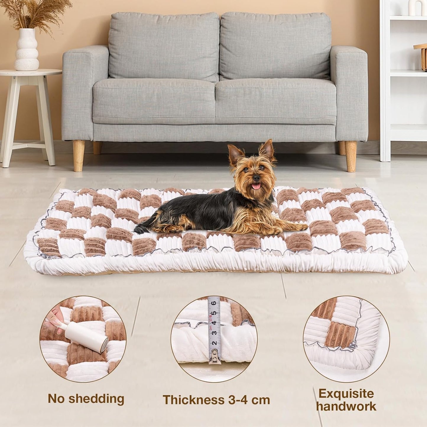 Dog Couch Cover Protector, Dog Bed Mat for Couch Washable Pet Bed Cover, Large Dog Blanket Pet Friendly Sofa Cover, Light Coffee, 27 * 82 ''