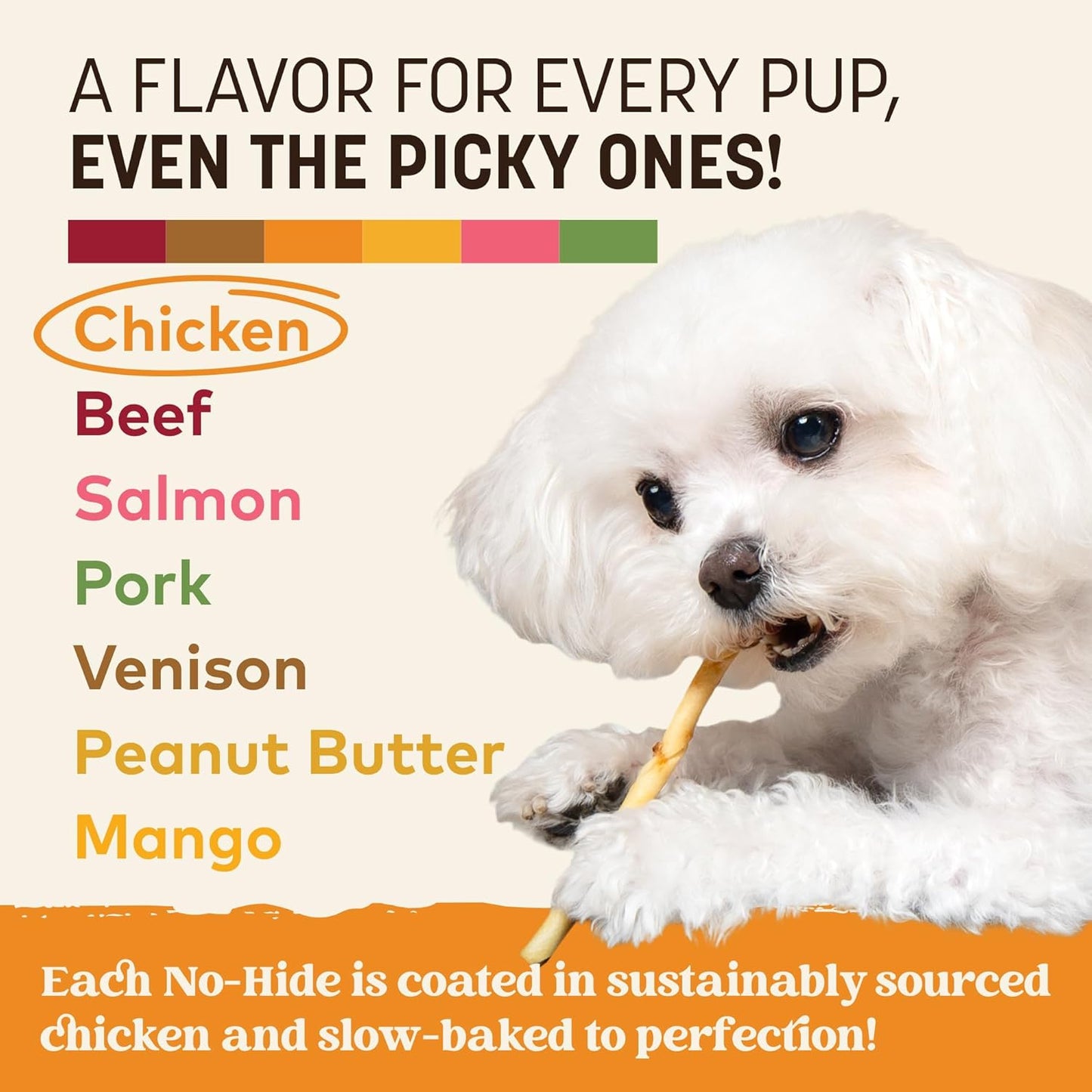 Earth Animal No-Hide Stix Chicken Recipe Natural Rawhide Alternative Dog & Cat Chews - 80 Count Extra Value Pack