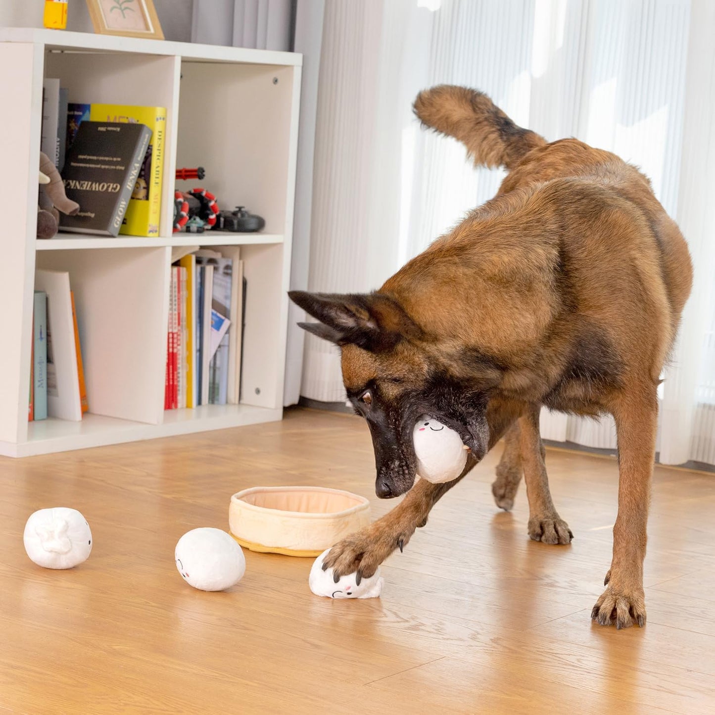 Dog Squeaky Toys, 5-Pack Interactive Dogs Toy, Stuffed Dog Chew Toys, Durable Plush Toy for Puppy, Small, Middle, Large Dogs