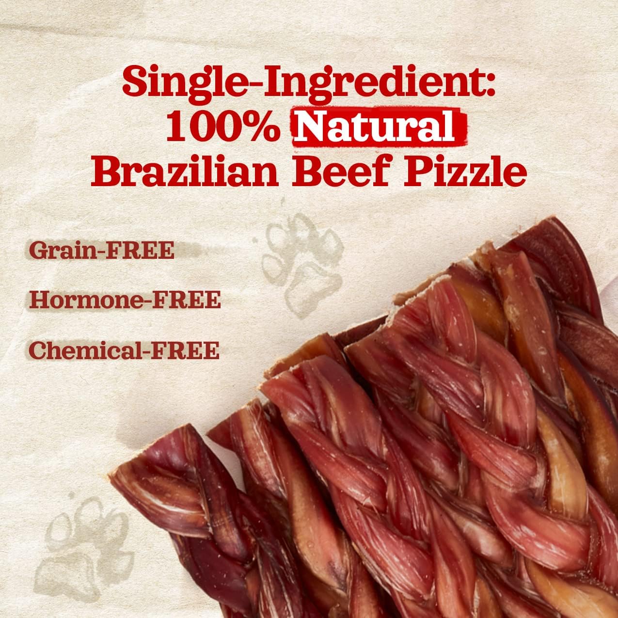 Natural Farm Odor-Free Braided Bully Sticks (12 Inch, 10 Pack) - 100% Grass-Fed Beef, Grain-Free, Low Fat & Fully Digestible Best Dental Treats - Safest Long Lasting Pizzle Chews to Keep Your Dog Busy