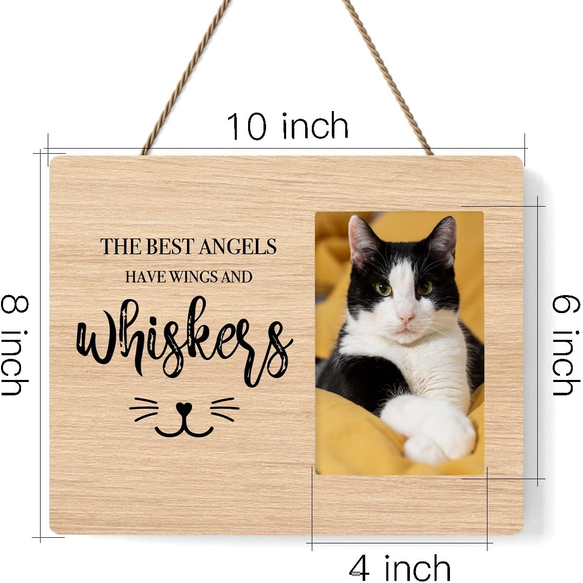 Pet Memorial Gifts for Cats, Cat Memorial Gifts for Loss Of Cat, Pet Loss Sympathy Gift Picture Frame, Pet Loss Gifts, Pet Remembrance Gift Cat Memorial Photo Frame for Desk Shelf Table Top Home Decor