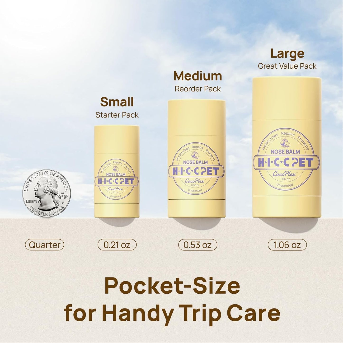 HICC PET Paw & Nose Balm for Dogs and Cats, Vet-Recommended Moisturizes, Repairs, and Soothes Dry, Cracked Nose & Paws, All-Natural Dog Elbow Butter with Fermented Coconut Oil for Daily Care, 0.21oz