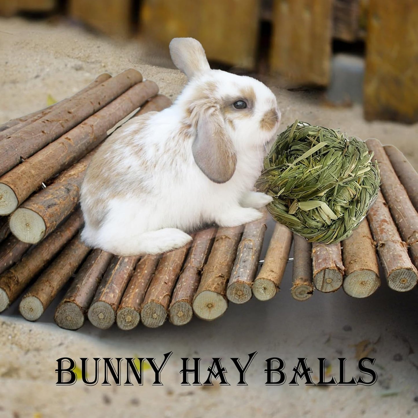 kathson Natural Rabbit Grass Ball,Timothy Grasses Chew Toys,Natural Weaving Molar Tooth Toy,Bunny Activity Play Balls for Chinchillas Hamster Guinea Pig and Small Animal (6 PCS)