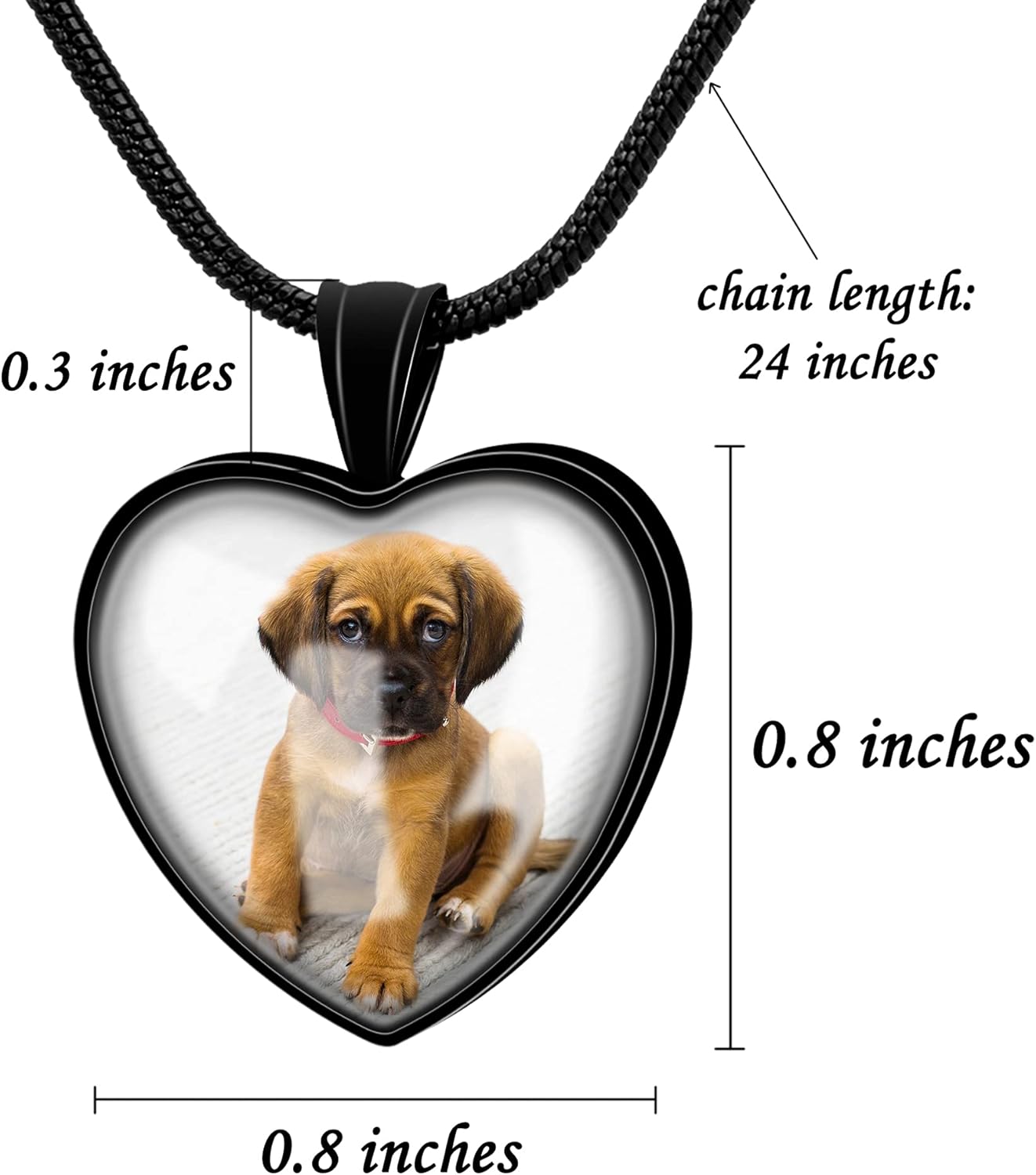 Farfume Personalized Pet Urn Necklace for Dog Cat Ashes Cremation Pet Memorial Customized Photo Text Engraving Pendant Keepsake Funeral Jewelry