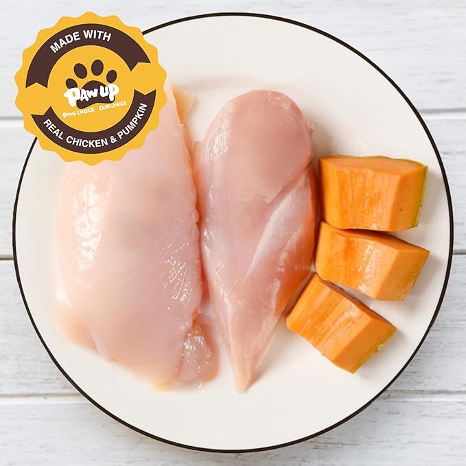 Dog Treats Chicken Wrapped Pumpkin Biscuits, Rawhide and Gluten Free, w/Taurine Low Fat Chewy Training Treats,12.5 oz