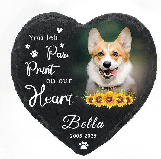 Dog Memorial Gifts for Loss of Dog Cat,Personalized Pet Memorial Stone with Photo Name,Custom Pet Remembrance Gifts,Cat Memorial Sympathy Gift,Dog Passing Away Gifts,Memorial Plaques for Dogs