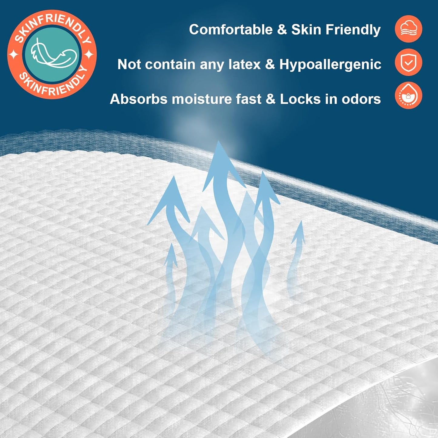 AAY Upgraded Bed Pads Disposable 30" x 36" (50 Count), Extra Large Super Absorbency Disposable Underpads for Incontinence, Premium Leakproof Protective Chucks Pee Pads for Adult, Kids, Puppy Training