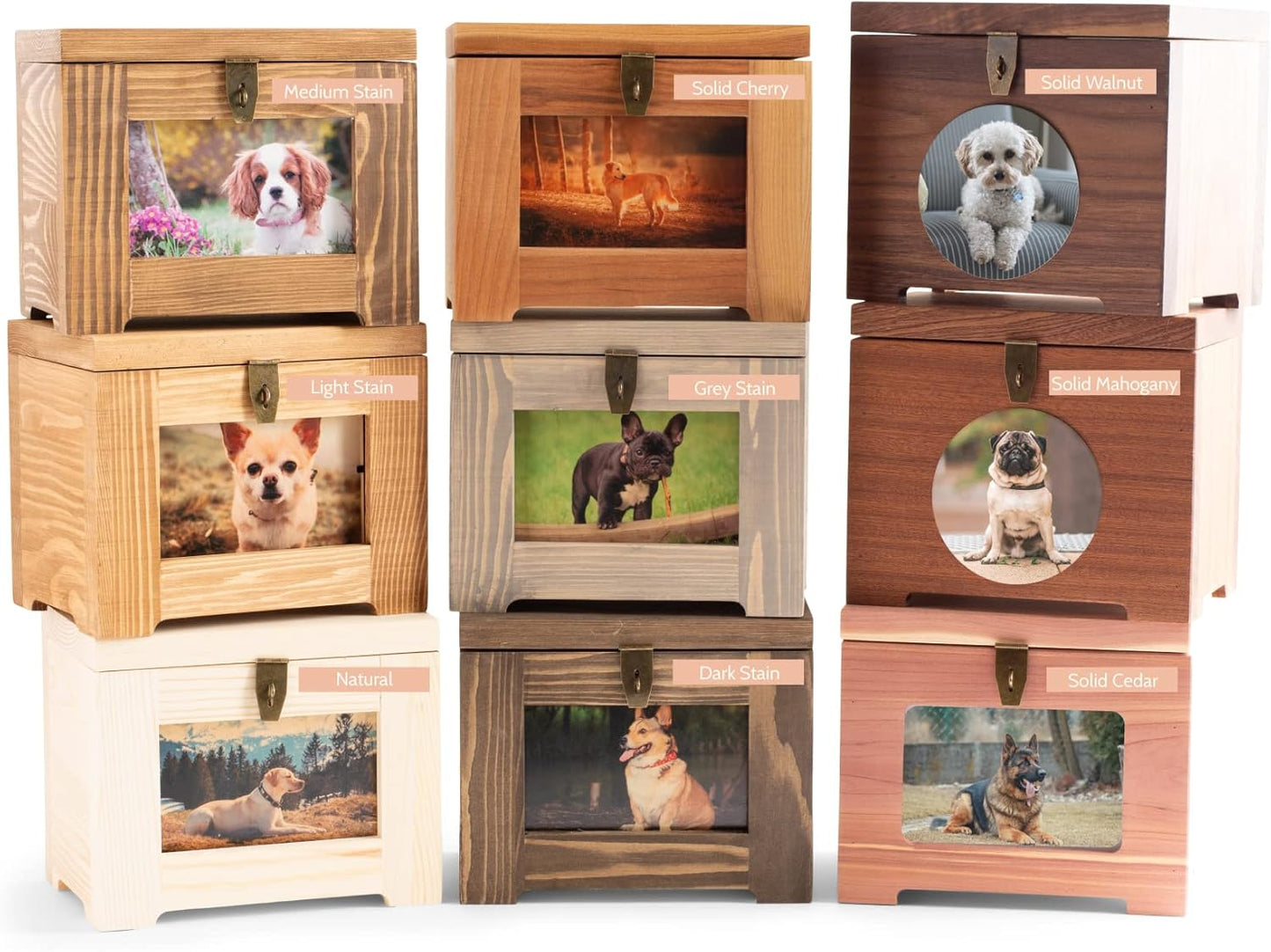 Personalized Pet Memory Box/Urn with Name and Dog Breed Picture Option