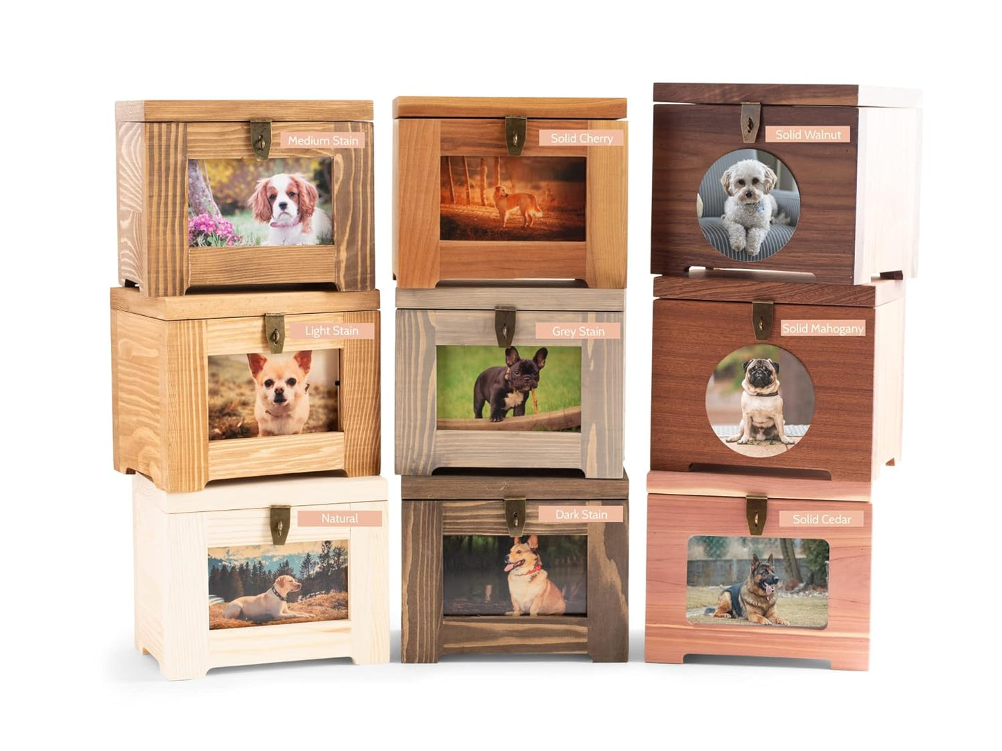 Personalized Small Urn with Name - Pet Memory Box with Photo Print